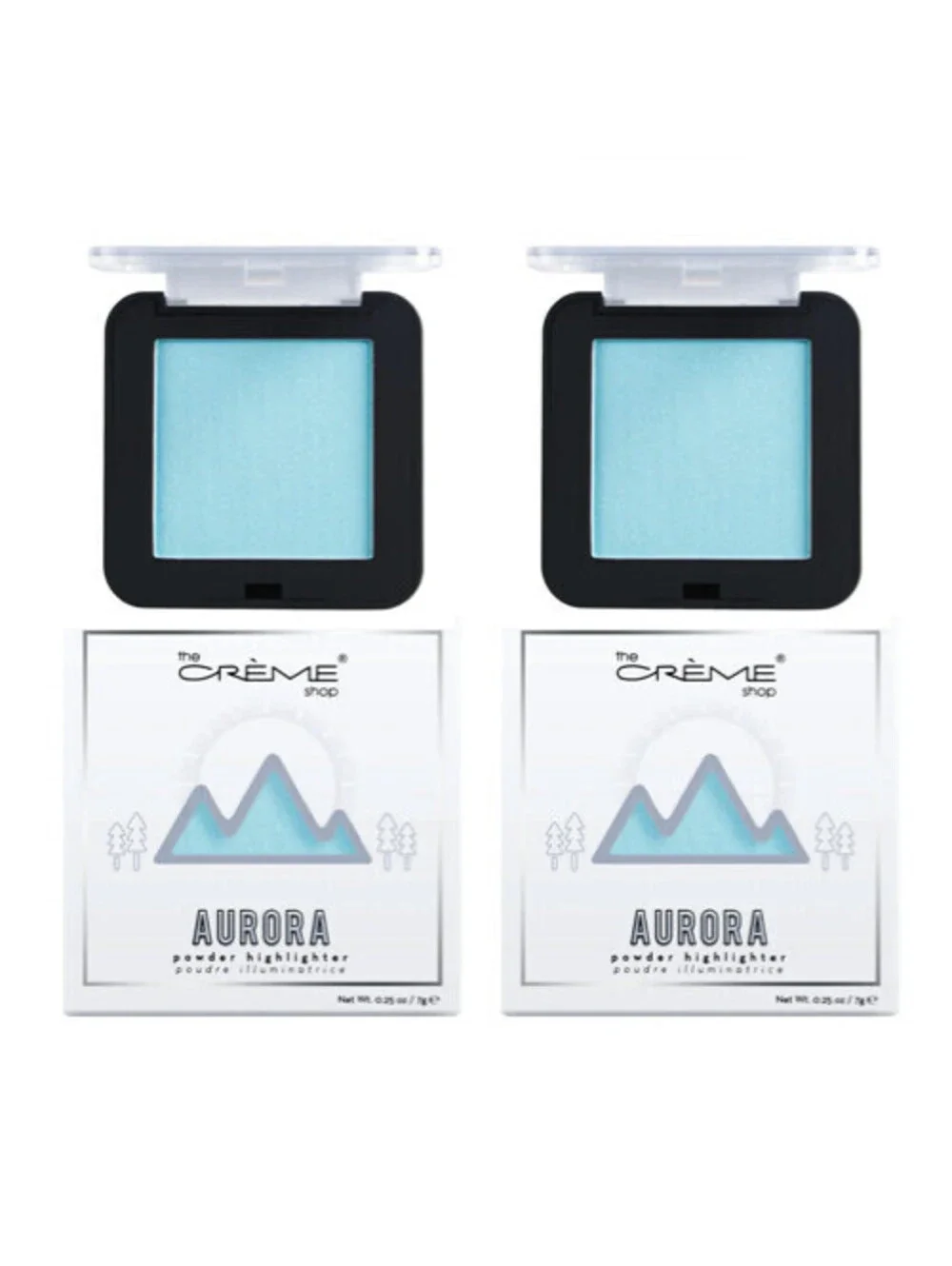 2-Pack: NEW The Creme Shop Aurora Face Powder Highlighter in Moonshine (Boxed)